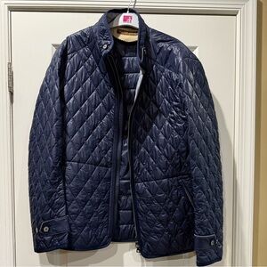 Men's Quilted Blue Puffer Jacket